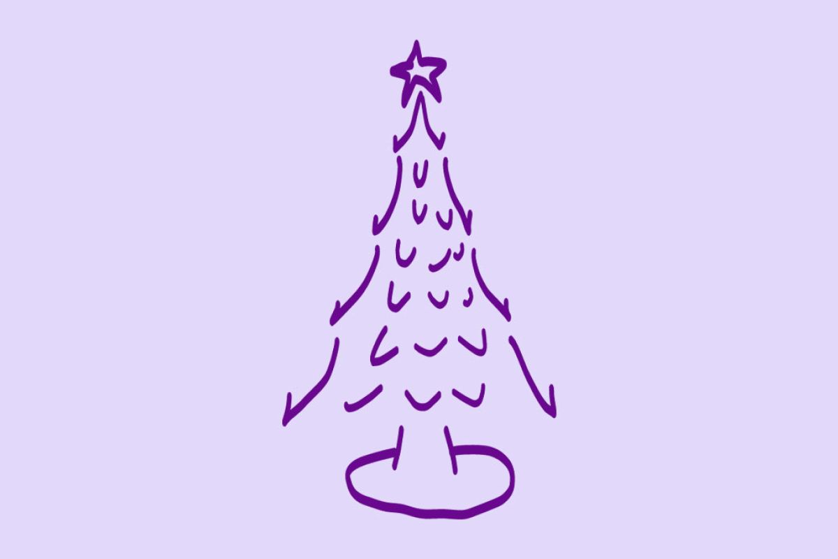 christmas tree doodle